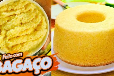 BOLO DE BAGAÇO DE MILHO Simples, Fofinho e Cremoso