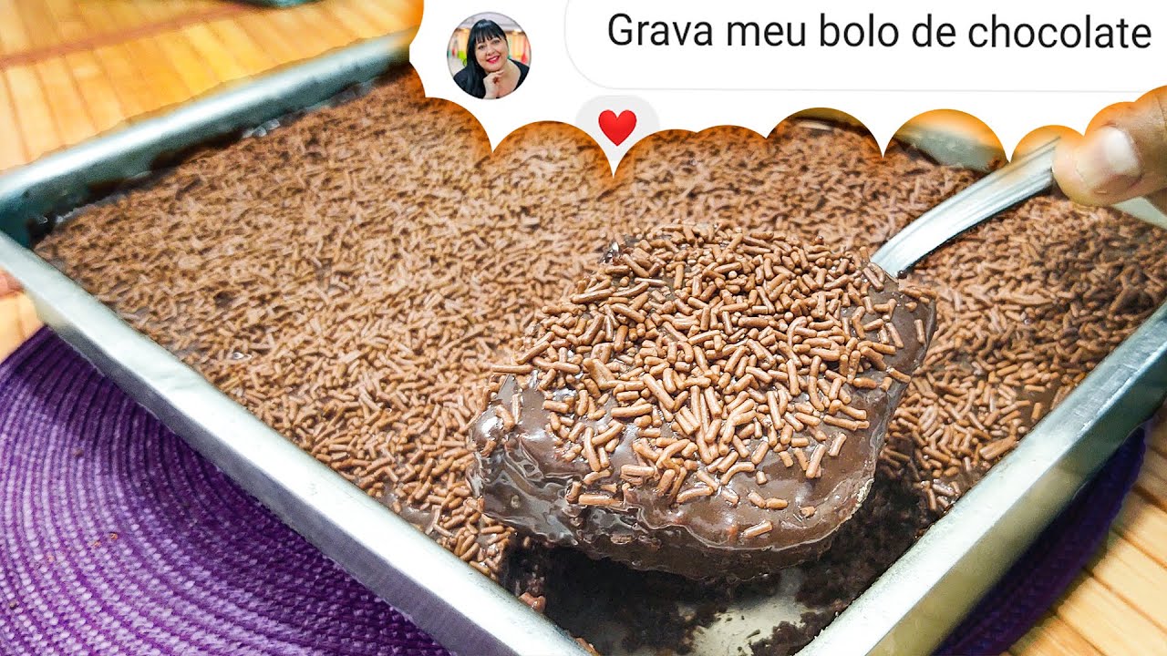 Bolo de Chocolate Rápido e Fácil