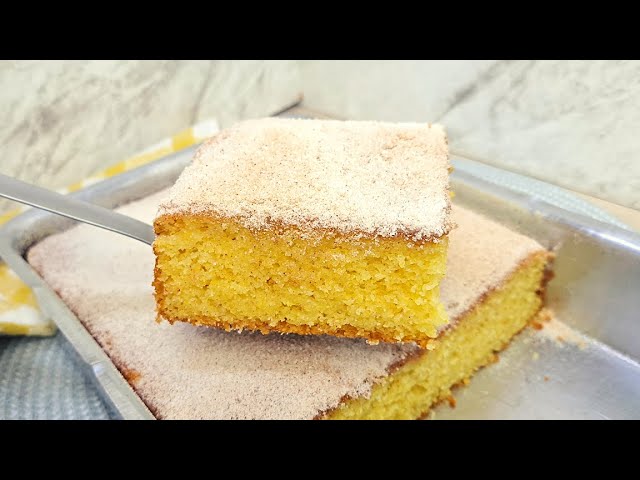 BOLO DE FUBÁ COM CASQUINHA DE LEITE CONDENSADO AÇÚCAR E CANELA | NOSSA COZINHA
