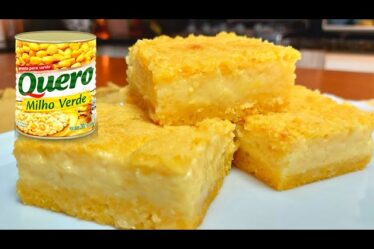 BOLO DE MILHO CREMOSO DE LATINHA | JÁ SAI RECHEADO DO FORNO | FÁCIL E DELICIOSO | NOSSA COZINHA