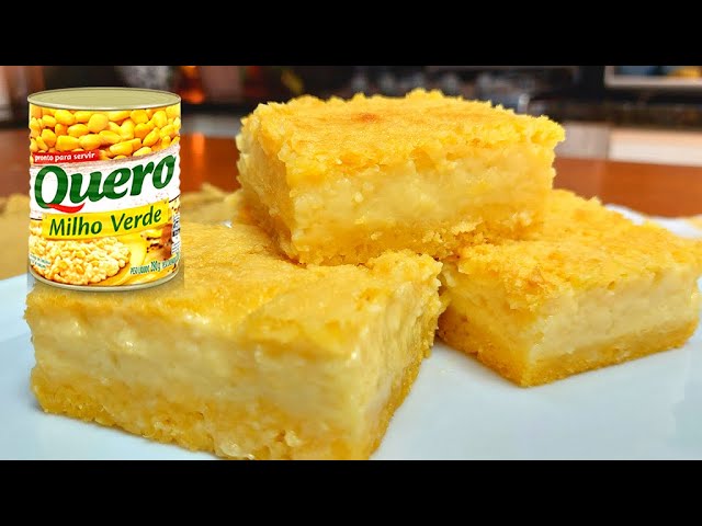 BOLO DE MILHO CREMOSO DE LATINHA | JÁ SAI RECHEADO DO FORNO | FÁCIL E DELICIOSO | NOSSA COZINHA
