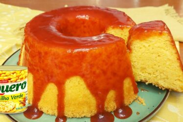 BOLO DE MILHO DE LATINHA COM CALDA DE GOIABADA | A MELHOR RECEITA | NOSSA COZINHA
