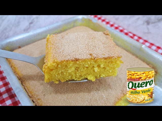 BOLO DE MILHO DE LATINHA COM CROSTINHA DE AÇÚCAR E CANELA | NOSSA COZINHA
