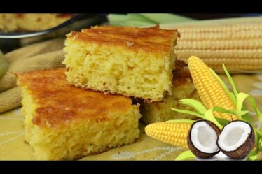BOLO DE MILHO VERDE COM COCO SEM LEITE E SEM FARINHA