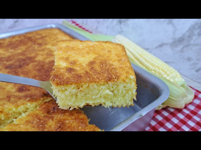 BOLO DE MILHO VERDE DE ESPIGA MACIO E DELICIOSO! 🌽 NOSSA COZINHA