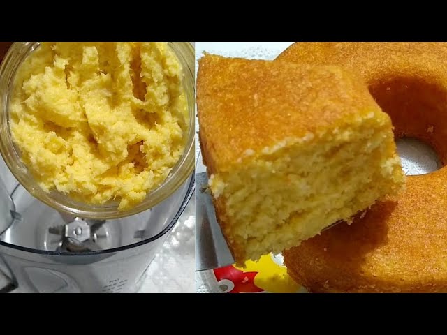 BOLO DO BAGAÇO DO MILHO - simples de preparar fofinho e cremoso