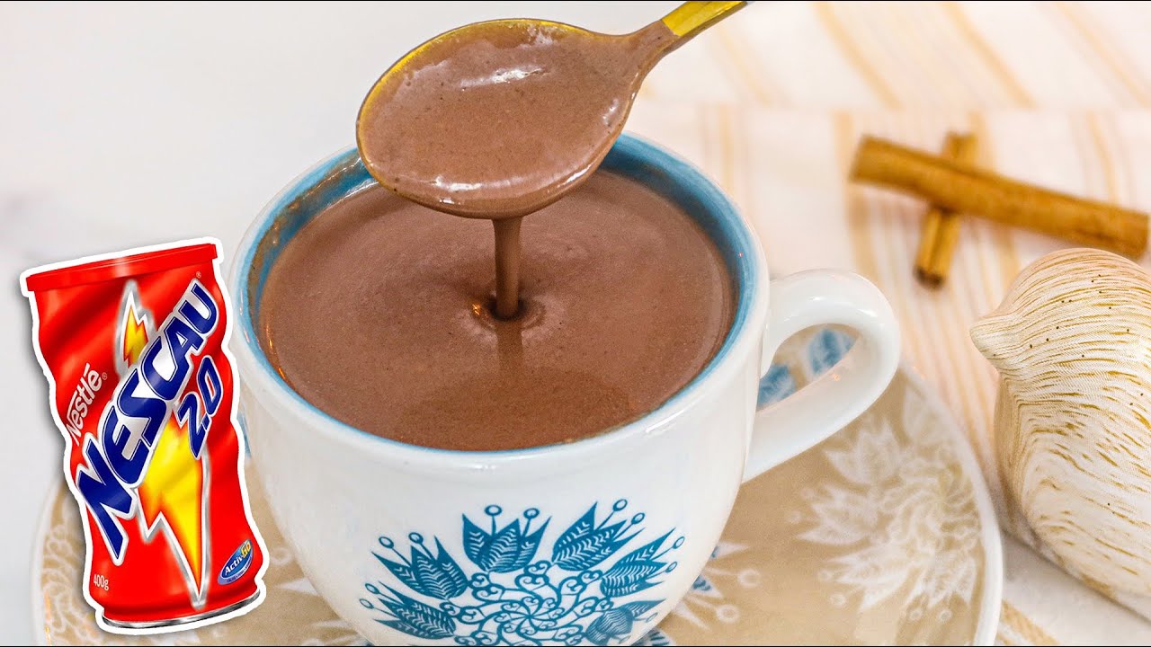 CHOCOLATE QUENTE CREMOSO COM NESCAU SEM AMIDO! FÁCIL E CREMOSO