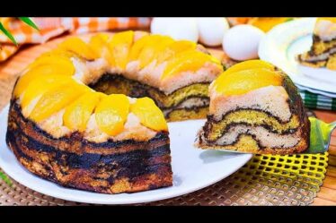 COMO FAZER BOLO DE PÊSSEGO BEM DIFERENTE E MUITO DELICIOSO