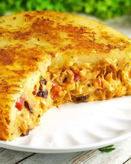 FAÇA TORTA DE BATATA E BACALHAU NA FRIGIDEIRA EM MENOS DE 15 MINUTOS