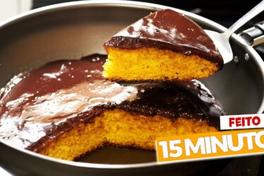 FAÇA UM BOLO NA PANELA QUE FICA PRONTO EM 15 MINUTOS E NÃO PRECISA IR AO FORNO