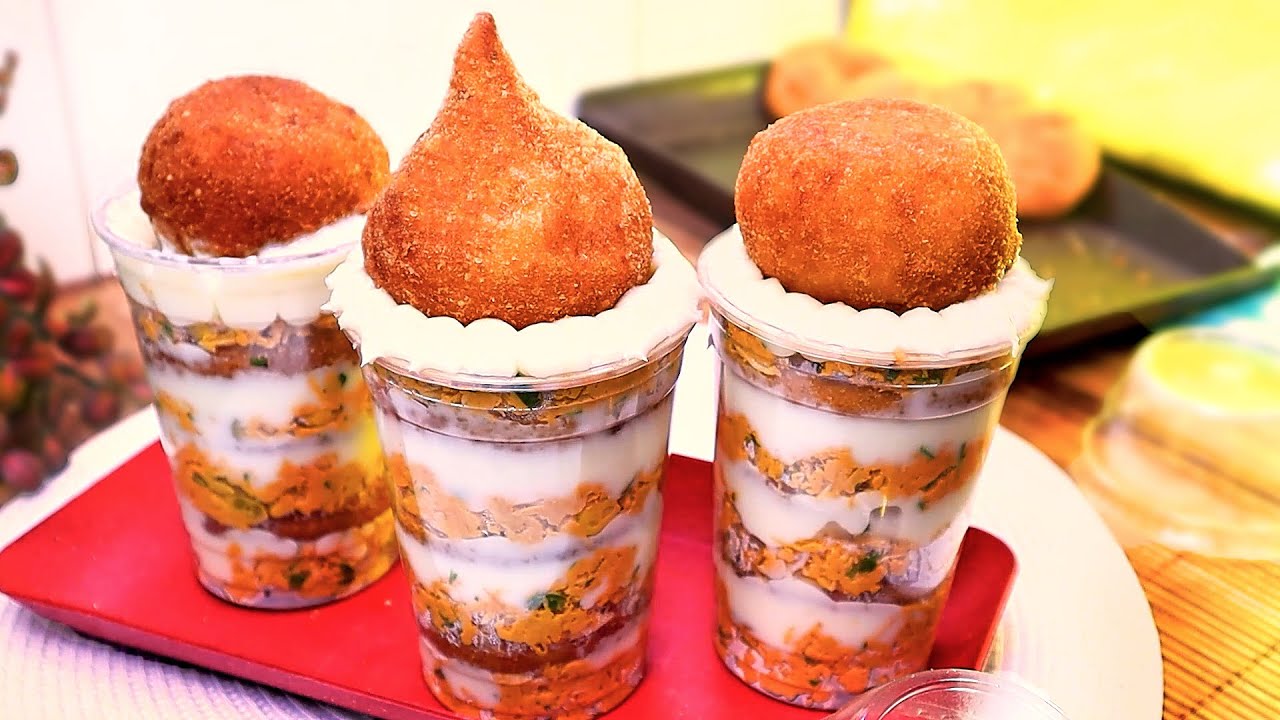 NUNCA MAIS você irá querer comer COXINHA de outro jeito - COXINHA DE COPO