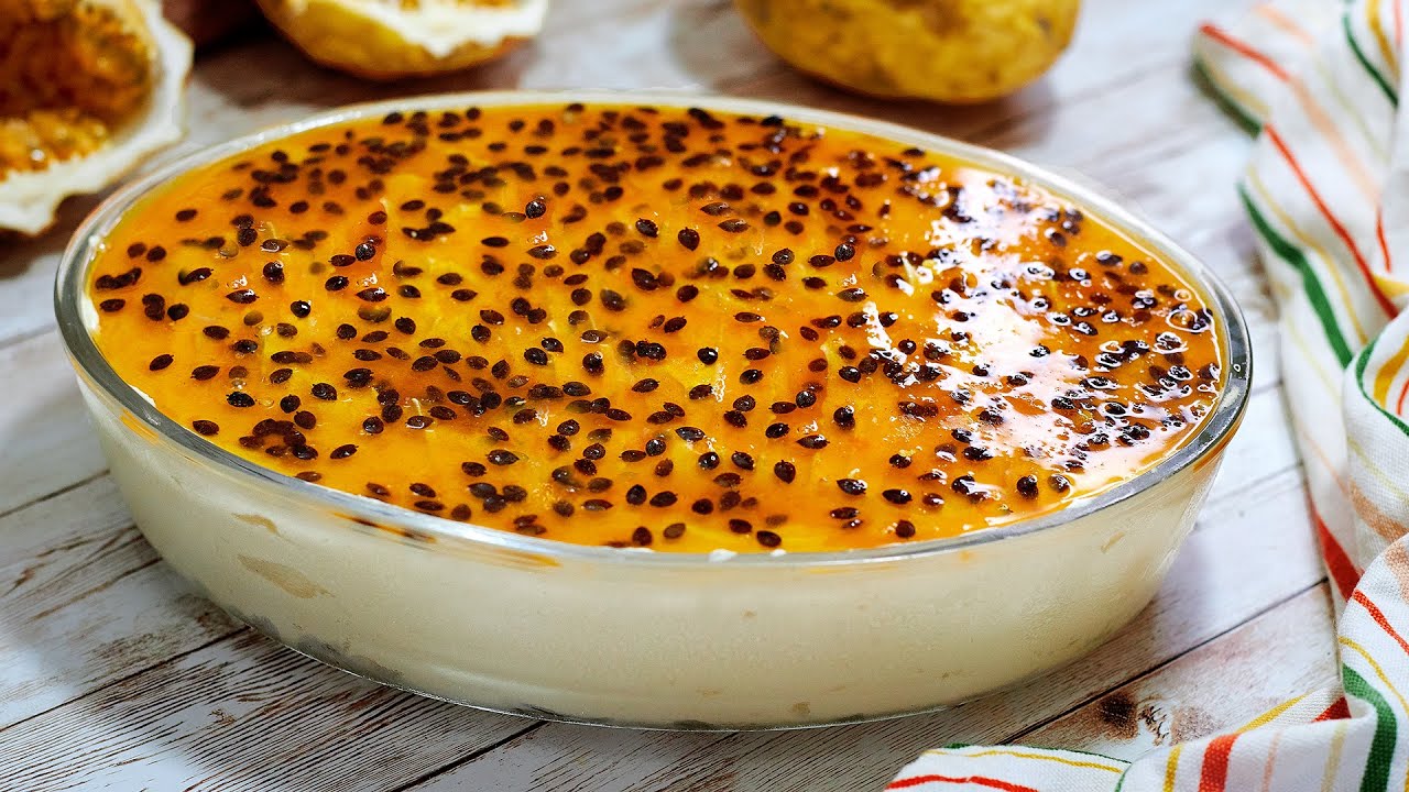 O MOUSSE DE MARACUJÁ MAIS ECONÔMICO DA VIDA, sem GELATINA, sem AMIDO