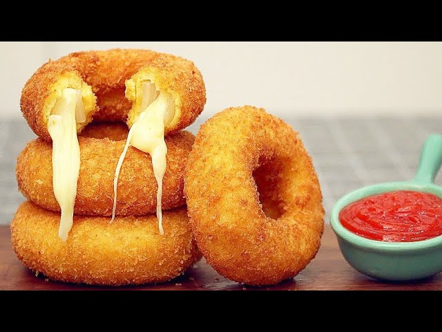 O SEGREDO DE COMO FAZER ANEIS DE CEBOLA RECHEADO das Grandes Burguerias