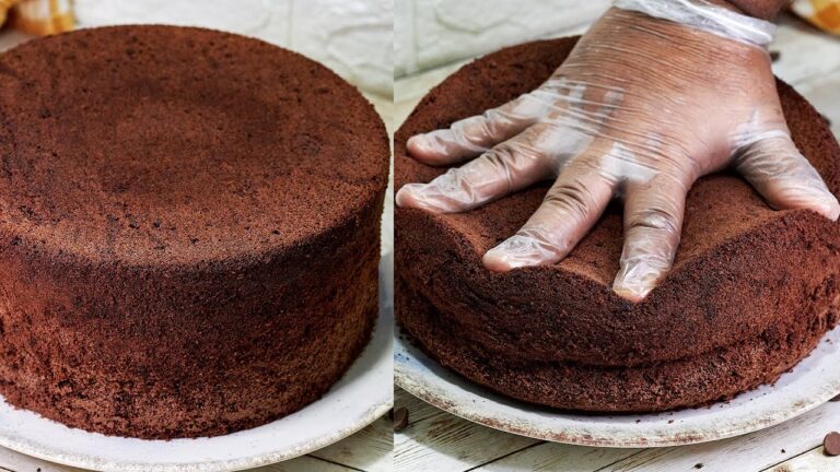 PÃO DE LÓ DE CHOCOLATE PROFISSIONAL COM 4 INGREDIENTES E SEM FERMENTO