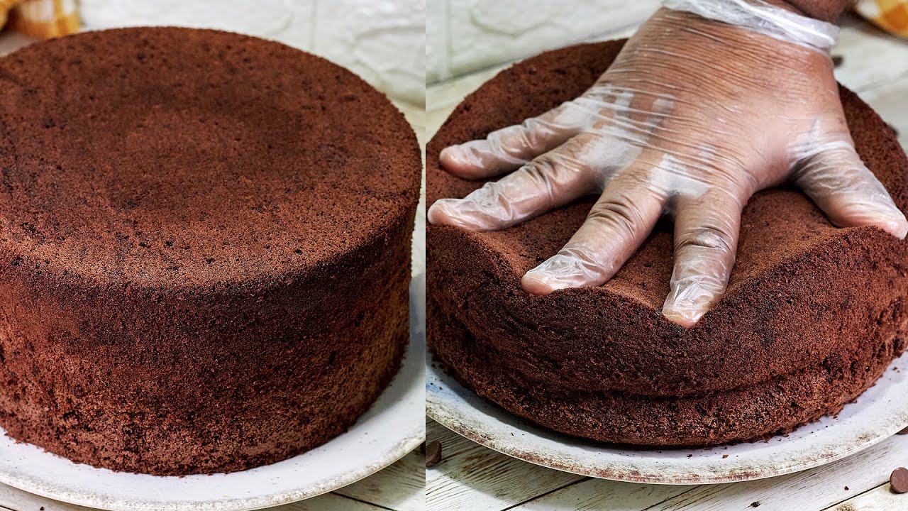 PÃO DE LÓ DE CHOCOLATE PROFISSIONAL COM 4 INGREDIENTES E SEM FERMENTO