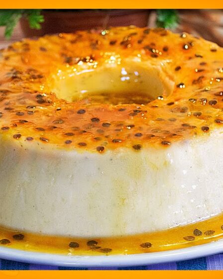 PUDIM DE GELADEIRA DE MARACUJÁ / sem FORNO e sem OVO