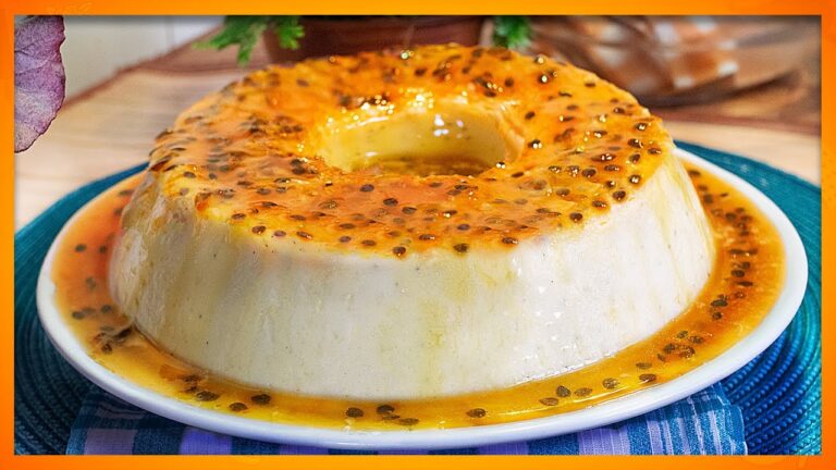 PUDIM DE GELADEIRA DE MARACUJÁ / sem FORNO e sem OVO