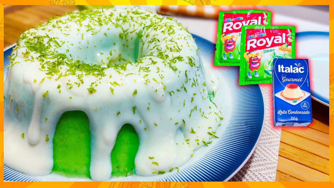 Pudim de LIMÃO com 2 INGREDIENTES | SEM OVO, SEM FORNO e com Menos de R$5,00