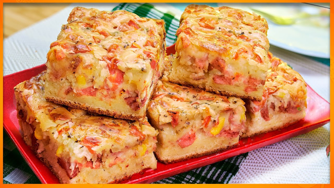 SEM LIQUIDIFICADOR, ESTA TORTA DE CALABRESA VAI TE SURPREENDER COM ESTA MASSA