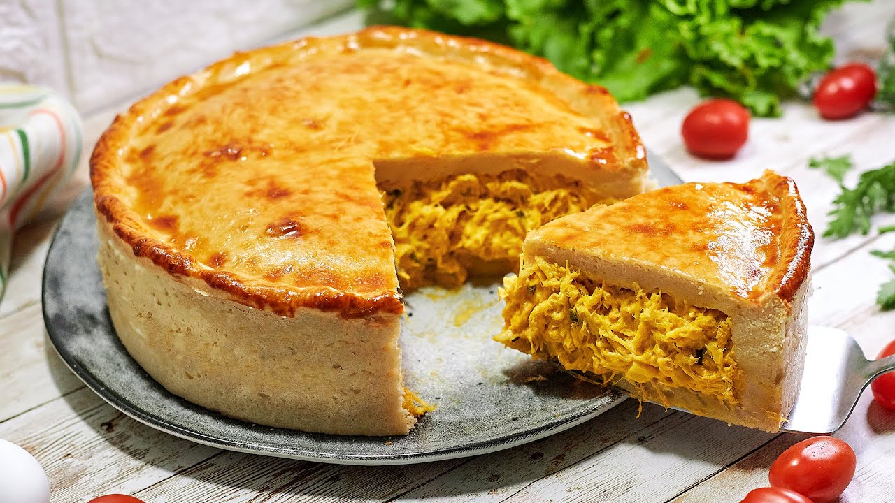 SOMENTE "3 INGREDIENTES", FAÇA UMA TORTA DE FRANGO PERFEITA E ECONÔMICA