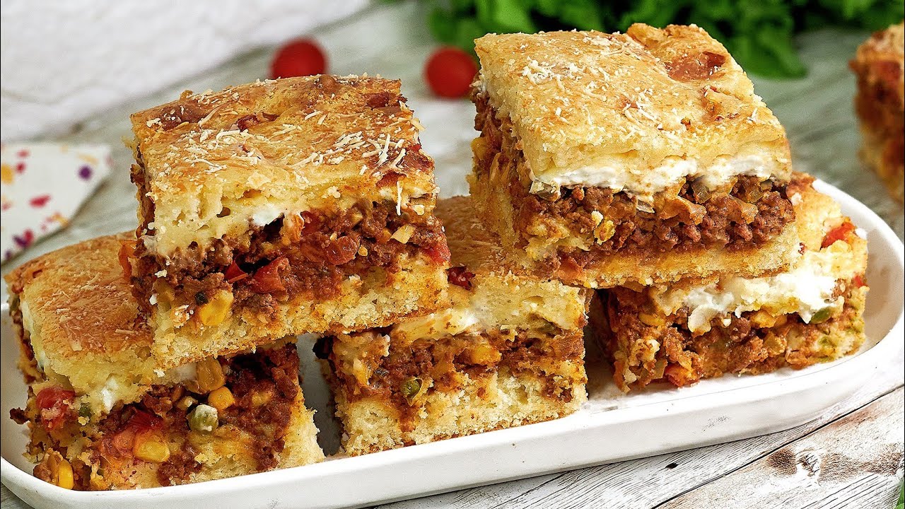TORTA DE CARNE MOÍDA COM UMA MASSA QUE VOCÊ NUNCA VIU E SEM LIQUIDIFICADOR