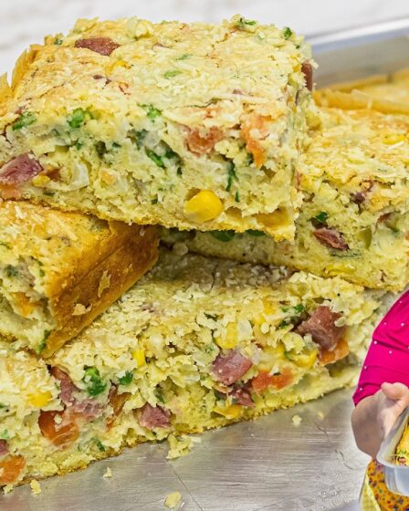 TORTA SALGADA CAIPIRA COMO VOCÊ NUNCA VIU PARA SUA FESTA JUNINA|BATIDA TUDO JUNTO| RECHEIO SEM FOGÃO
