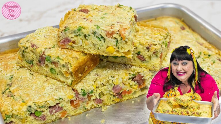 TORTA SALGADA CAIPIRA COMO VOCÊ NUNCA VIU PARA SUA FESTA JUNINA|BATIDA TUDO JUNTO| RECHEIO SEM FOGÃO