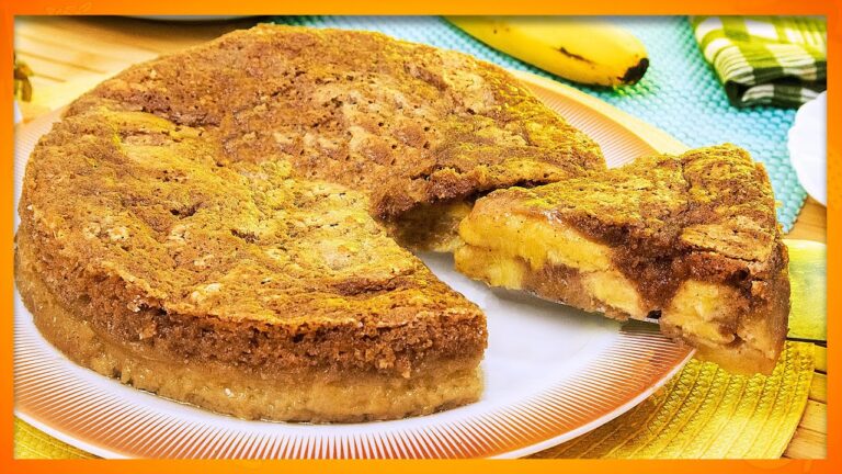 VOCÊ NUNCA COMEU UM BOLO DE BANANA FEITO ASSIM - CROCANTE, CREMOSO E SUCULENTO