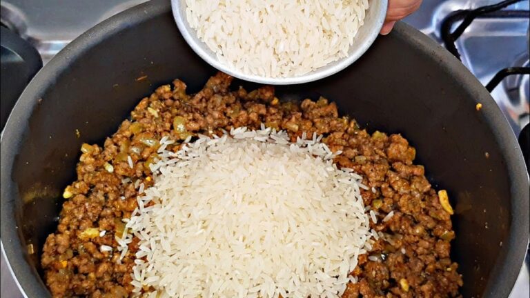 ALMOÇO COMPLETO em POUCOS minutos | receitas fáceis e rapidas |arroz,carne moída