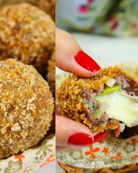 BOLINHO DE CARNE SECA! MEU MARIDO QUE NÃO GOSTA DE CARNE SECA NÃO QUER PARAR DE COMER ESSE BOLINHO!