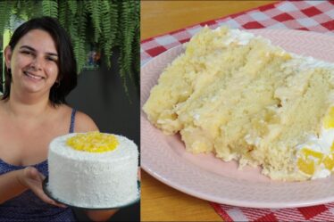 BOLO DE ABACAXI COM COCO RECHEADO DE ANIVERSÁRIO | SUCESSO NOS ANOS 80 E 90 | O MAIS PEDIDO