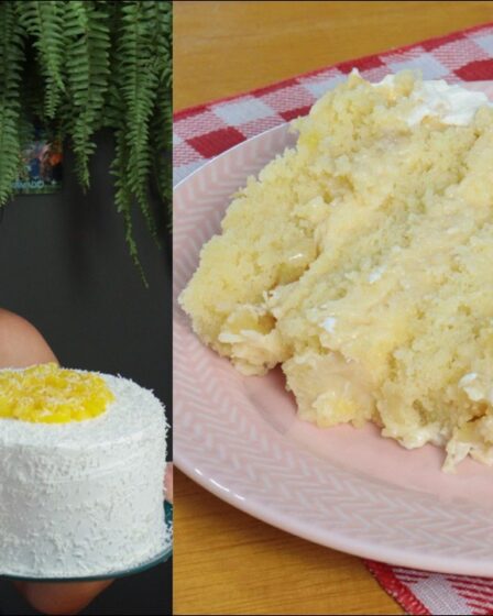 BOLO DE ABACAXI COM COCO RECHEADO DE ANIVERSÁRIO | SUCESSO NOS ANOS 80 E 90 | O MAIS PEDIDO