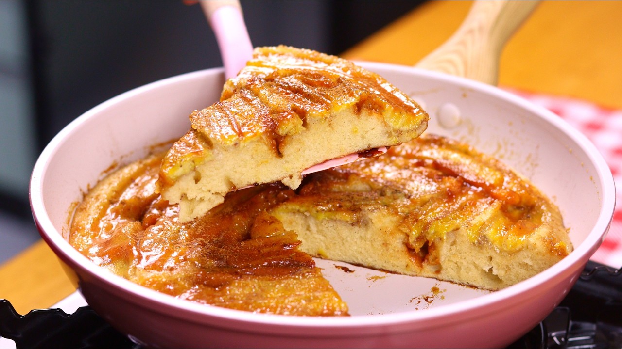 BOLO DE BANANA NA FRIGIDEIRA - PRONTO EM MINUTOS - FÁCIL E RAPIDO