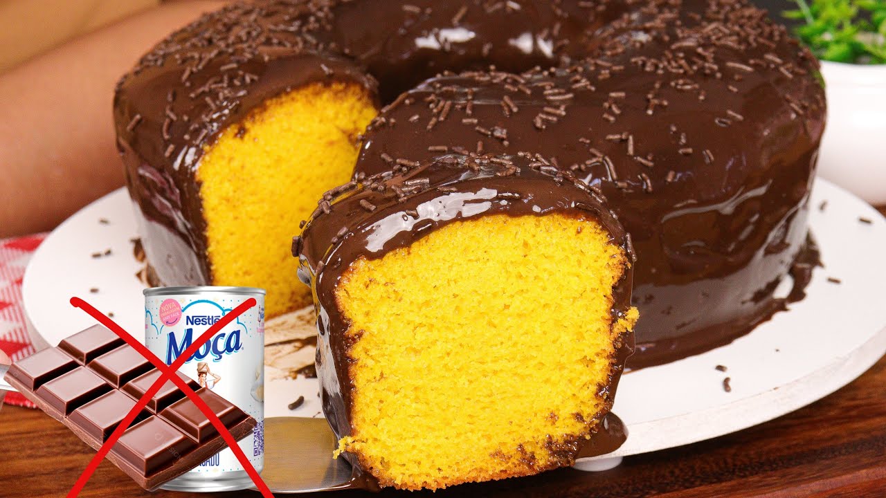 BOLO DE CENOURA FOFINHO COM CALDA ECONÔMICA DE NESCAU, SÓ 2 INGREDIENTES