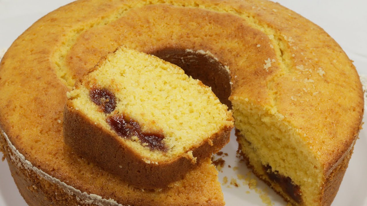 Bolo de fubá com goiabada FÁCIL e RÁPIDO para o seu LANCHE