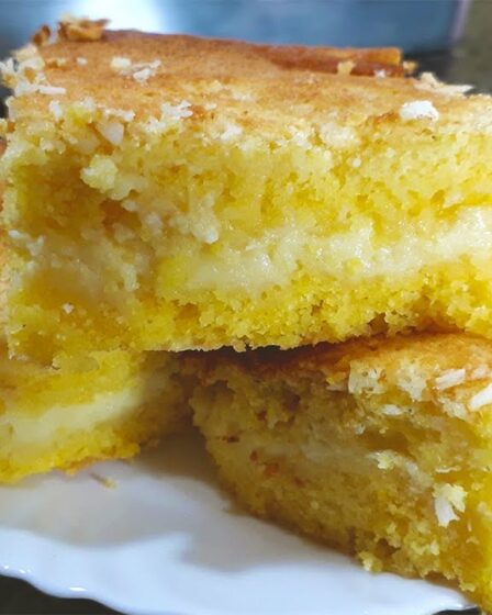 Bolo de FUBÁ CREMOSO de liquidificador Muito fácil e rápido