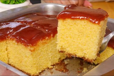 BOLO DE FUBÁ SEM TRIGO COM GOIABADA - CRESCE MUITO E FICA FOFINHO