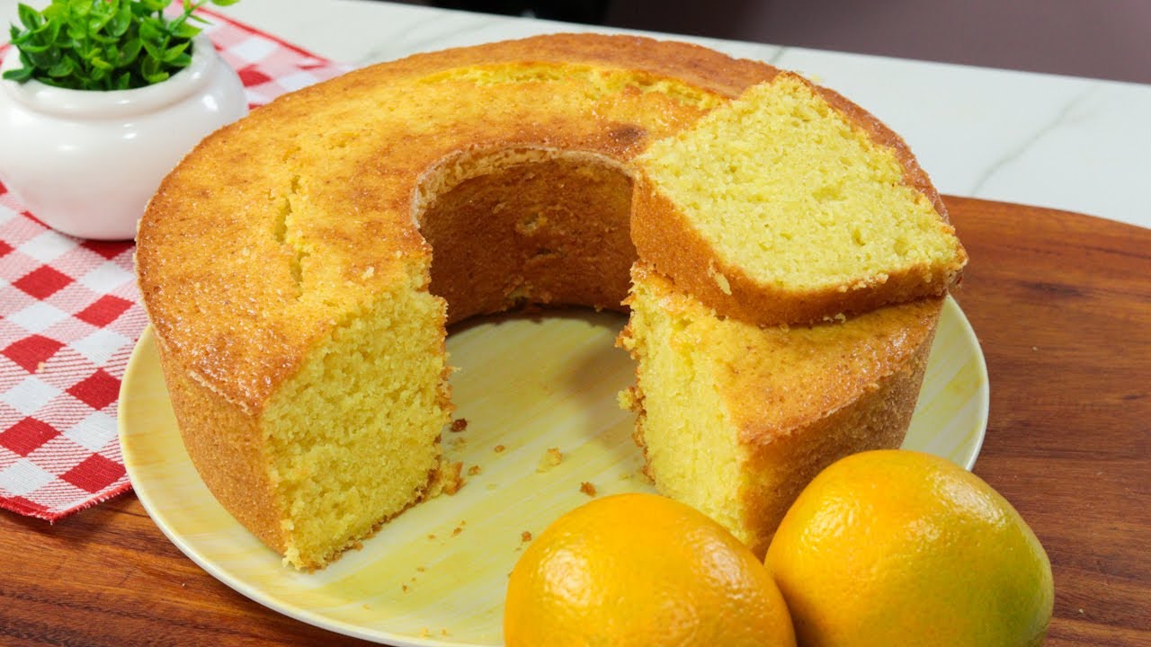 BOLO DE LARANJA DE LIQUIDIFICADOR FOFINHO E MOLHADINHO - MUITO FACIL