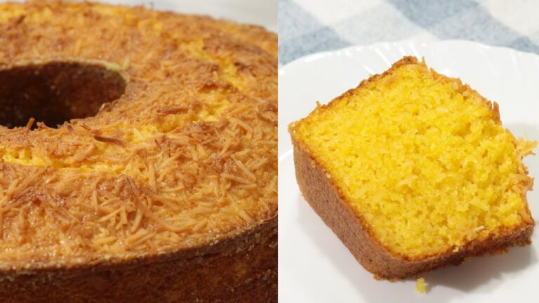 BOLO FLOCÃO DE MILHO COM COCO - ESSE BOLO NO LANCHE FAZ O MAIOR SUCESSO
