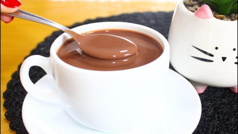 CHOCOLATE QUENTE CREMOSÍSSIMO MAIS FÁCIL COM APENAS 3 INGREDIENTES SIMPLES - SEM AMIDO