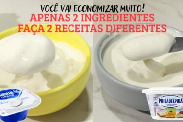 COM APENAS 2 INGREDIENTES FAÇA IOGURTE GREGO E CREAM CHEESE - FICA IGUAL COMPRADO NO MERCADO