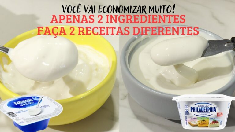 COM APENAS 2 INGREDIENTES FAÇA IOGURTE GREGO E CREAM CHEESE - FICA IGUAL COMPRADO NO MERCADO