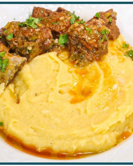 COMO FAZER POLENTA SIMPLES COM CARNE FÁCIL | Nandu Andrade