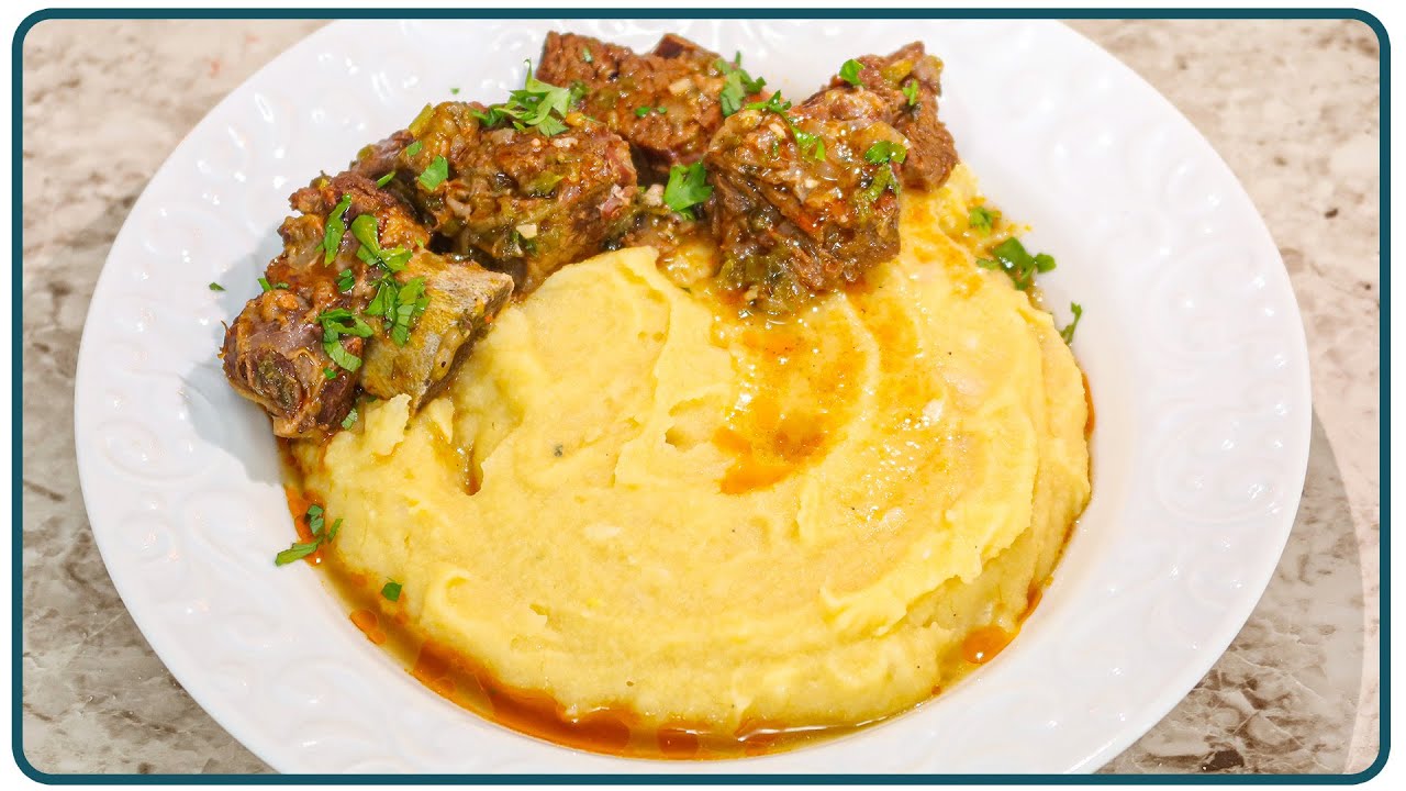 COMO FAZER POLENTA SIMPLES COM CARNE FÁCIL | Nandu Andrade