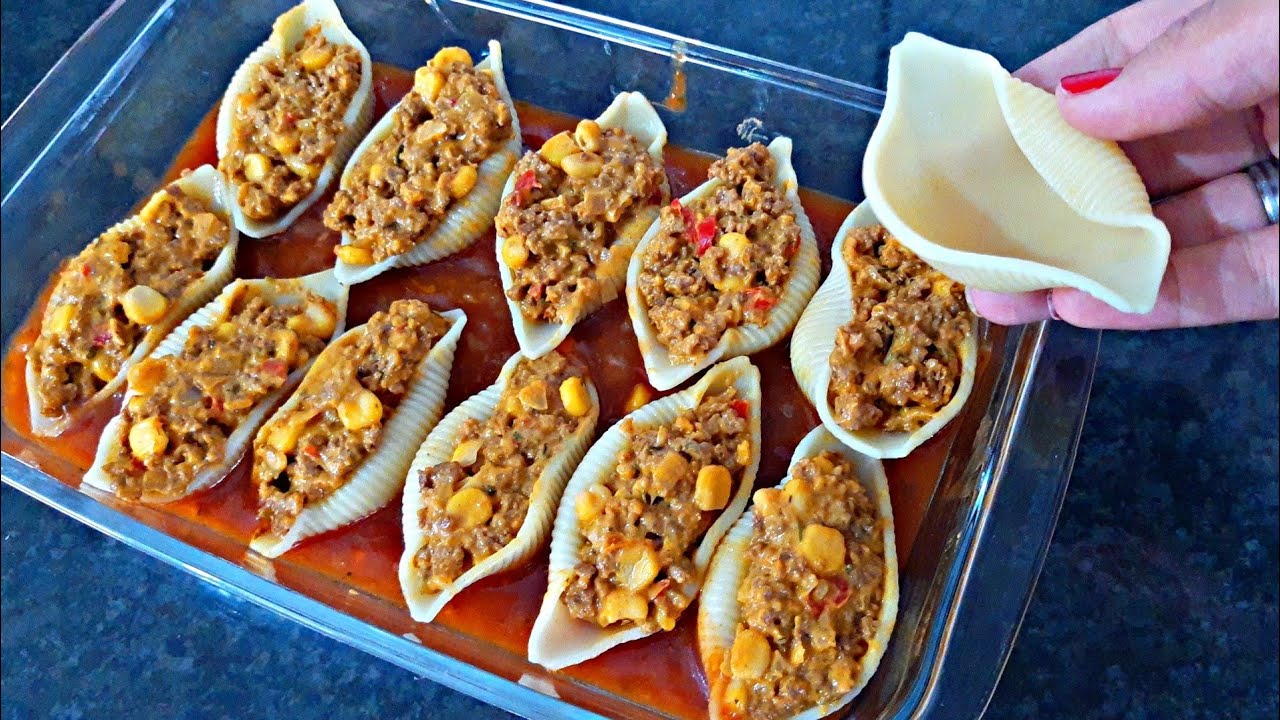 ESSE MACARRÃO FAZ SUCESSO EM QUALQUER LUGAR | receitas fáceis e rapidas | macarrão concha| Almoço