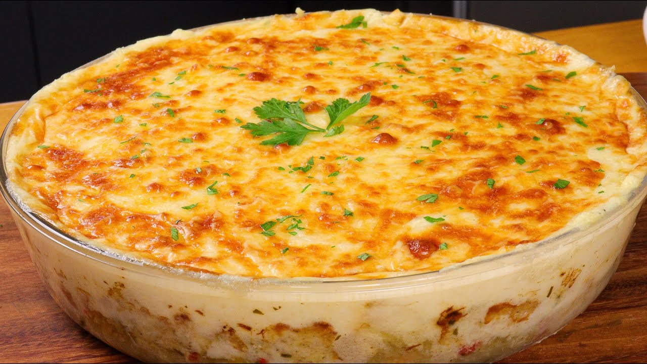 FILÉ DE PEIXE AO FORNO COM MOLHO BRANCO DE BATATAS MUITO CREMOSO E FÁCIL | RECEITA DE PEIXE AO FORNO