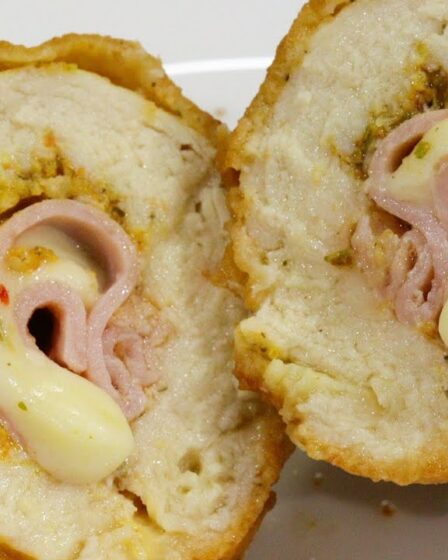 Frango recheado com QUEIJO E PRESUNTO! quando eu faço frango assim não sobra nada
