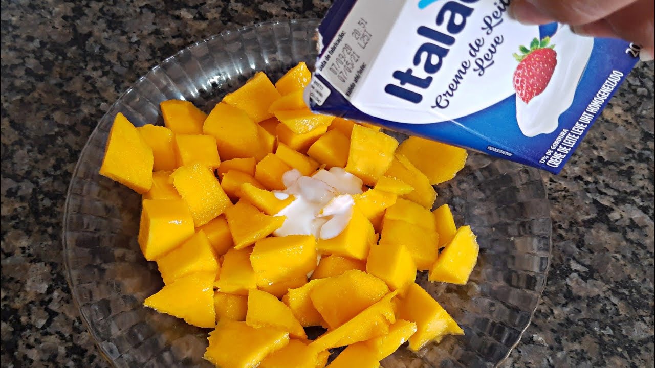 INCRÍVEL! Ela misturou Manga Com Creme de Leite !! Veja no que deu | receitas fáceis e rapidas