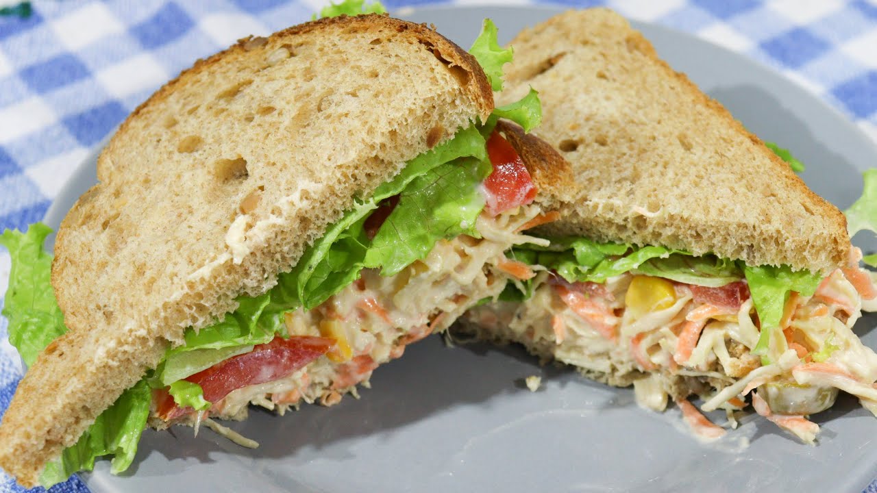 LANCHE RÁPIDO, FÁCIL E LEVE - IDEAL PARA QUALQUER HORA - SANDUICHE NATURAL DE FRANGO /PATÊ DE FRANGO