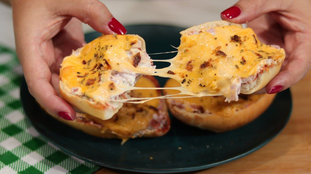 LANCHE RÁPIDO FEITO NO PÃO FRANCÊS - O RECHEIO FICA MUITO CREMOSO! VOCÊ PREPARA EM POUCOS MINUTOS